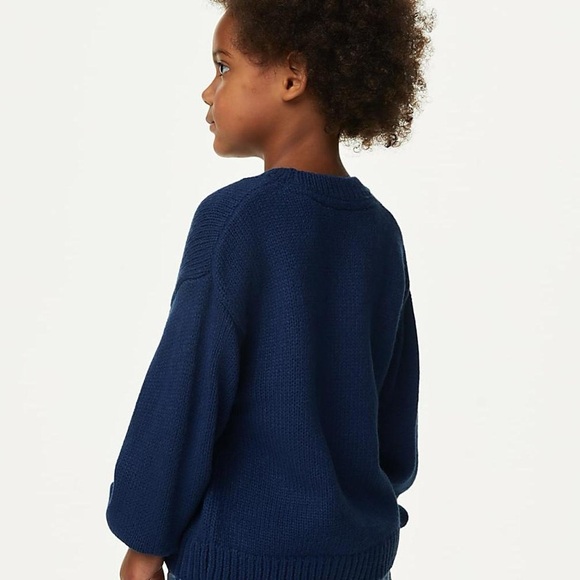 M&S Collection Heart Knitted Sweater Girls 3-4 yrs - Picture 3 of 6